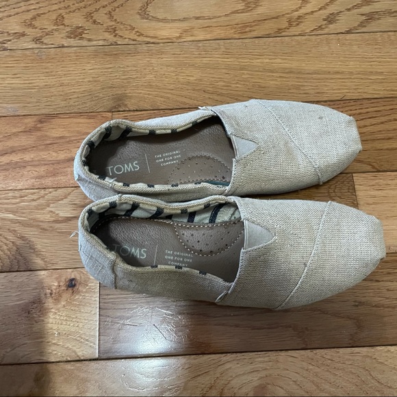 Burlap Women Tom’s Alpargata Slip Ons Size 8 - Picture 2 of 3